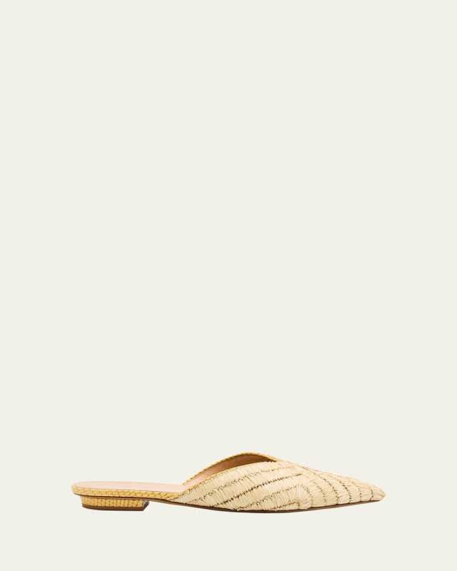 Aunika Raffia Ballerina Mules